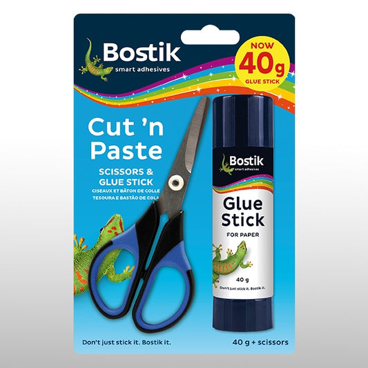 Bostik Cut N Paste 40g + Scissor