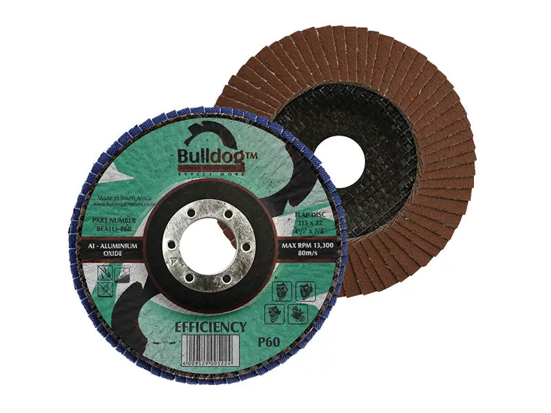 BullDog Aluminium Oxide Flap Disc 115 x 22mm