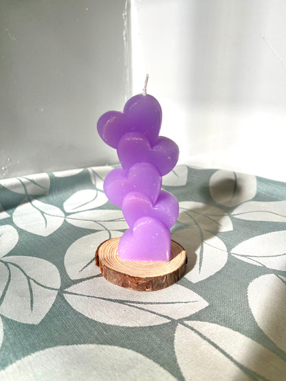 Stacked Hearts Candle