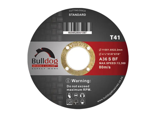 BullDog Standard Cutting Disc 1.0 x 115 x 22mm 5 Pack