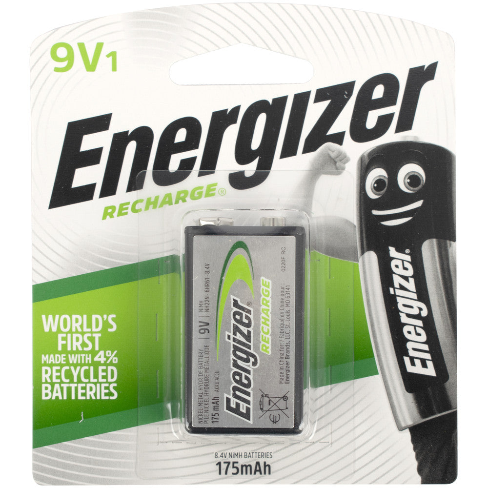 Energizer Recharge Battery 9v 1 Pack