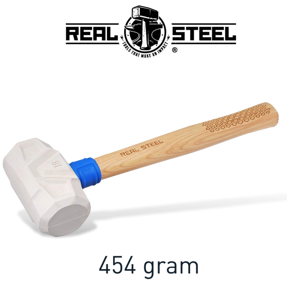 Real Steel Hickory White Rubber Mallet, 16 oz | 454 gram