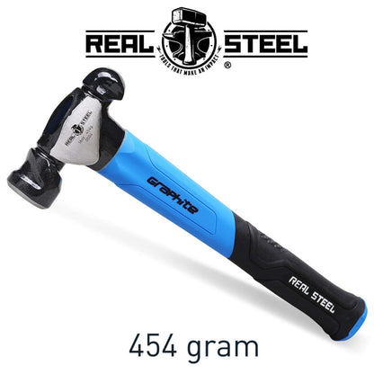 Real Steel  Framing Jacketed Graphite Ball Pein Forged Hammer 16 oz | 454 gram