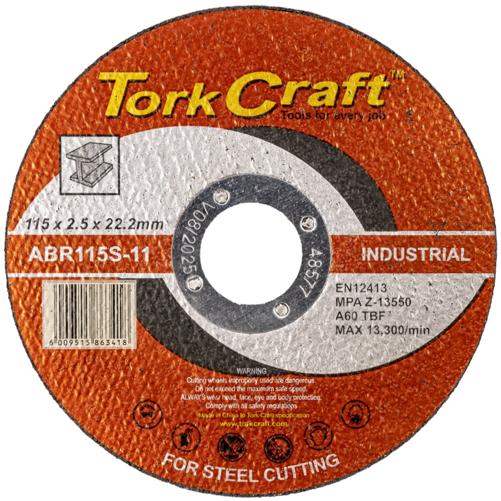 115 x 2.5 x 22mm Industrial Cutting Disc 10 Pack