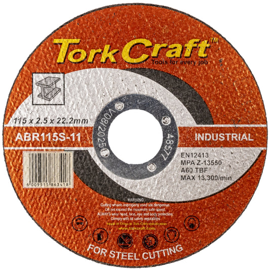 115 x 2.5 x 22mm Industrial Cutting Disc 10 Pack