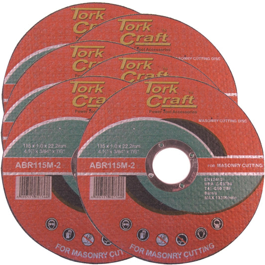 5 + 1 Free 115 x 1.0 x 22.22 Masonry Cutting Disc