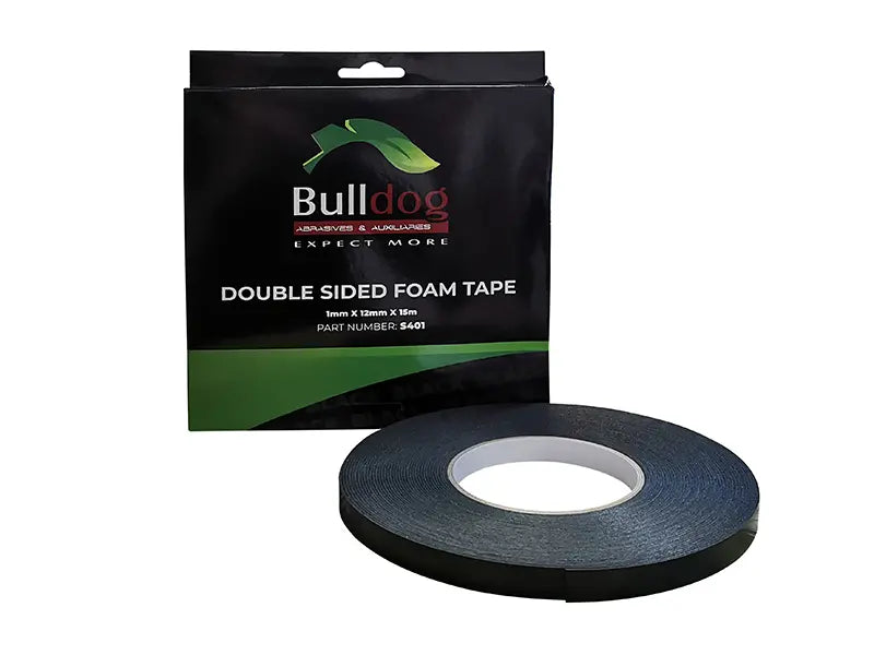 Bulldog Double Sided Foam Tape Black 1mm x 12mm x 15mm
