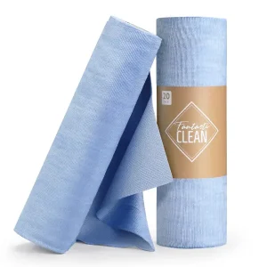 FantastiClean Microfibre Glass Cleaning Cloths, Blue