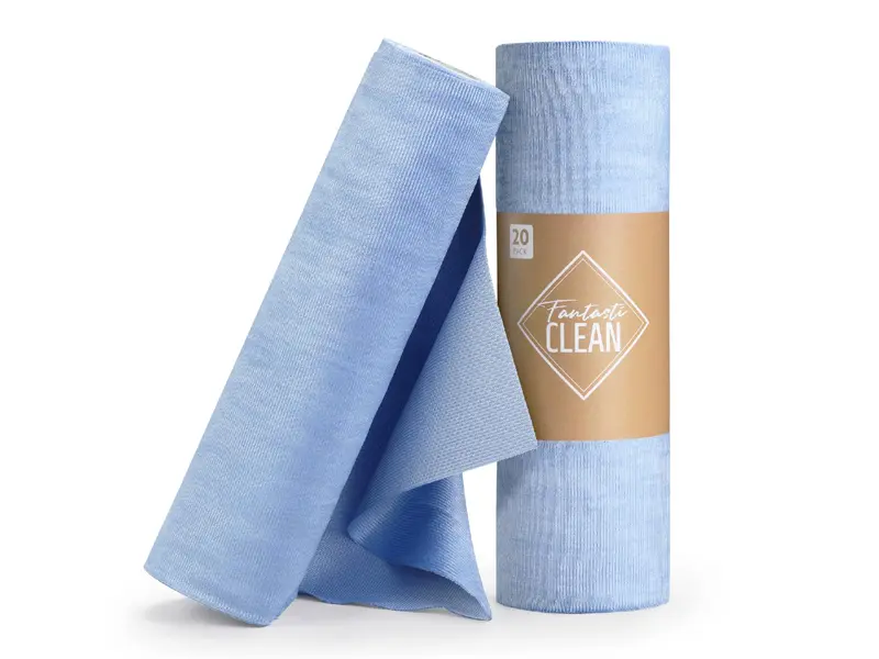 FantastiClean Microfibre Glass Cleaning Cloths, Blue