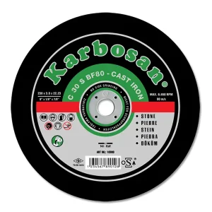 Karbosan Cast Iron Masonry Cutting Disc, Flat, Type 41