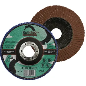 Bulldog Efficiency Aluminium Oxide Flap Disc, Angled