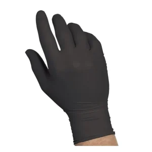 Golden Hands Nitrile Disposable Gloves, 100pc - Black