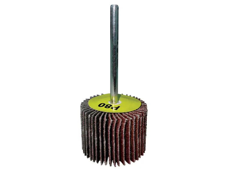 Bulldog Miniature Shaft Mounted Flap Wheels, Aluminium Oxide, 3mm shank